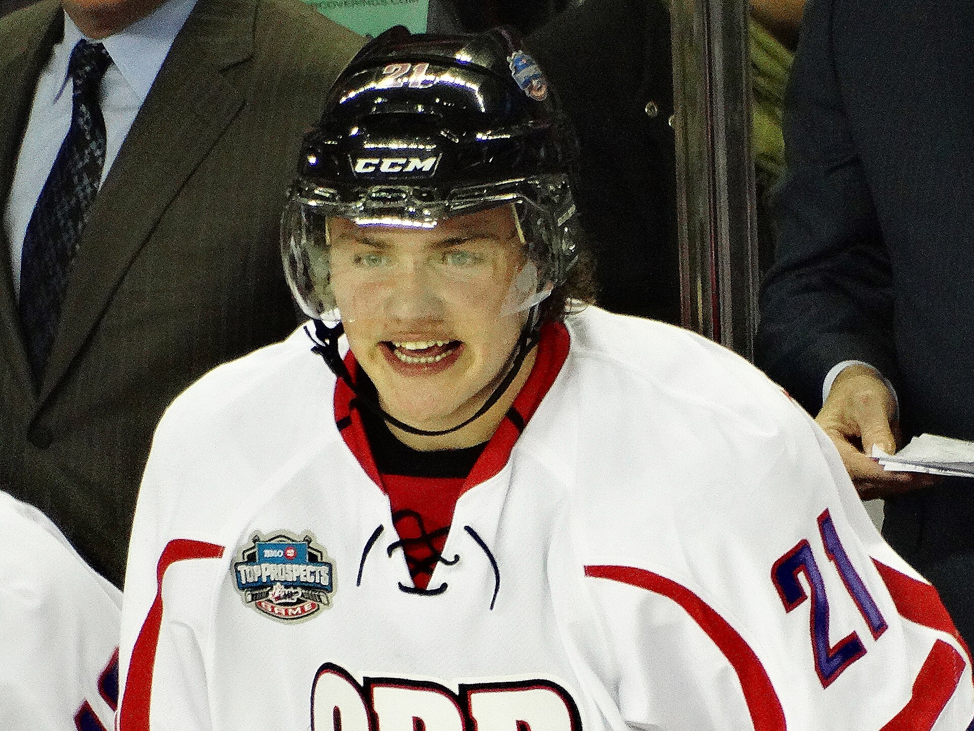 Imagem de referência de Brendan Lemieux, descrito nos dados abertos como jogador americano de hóquei no gelo