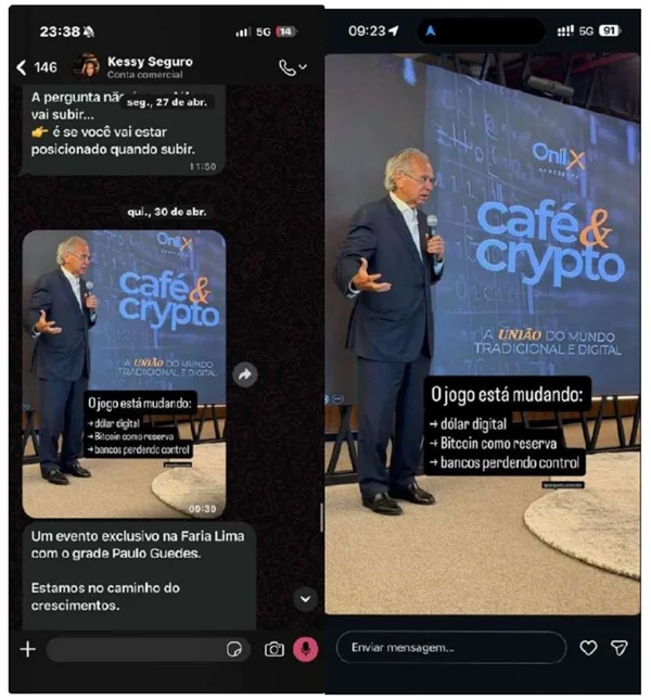 Paulo Guedes assessorou empresa de cripto alvo da CVM que agora dá calotes - destaque galeria