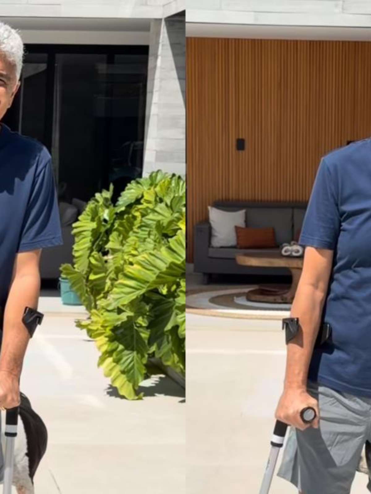 Bebeto surge de muletas, mas tranquiliza fãs: ‘Estou me recuperando muito bem’
