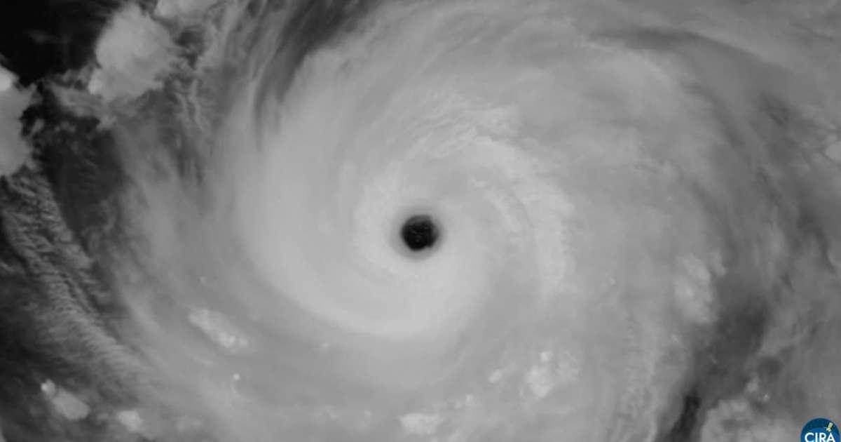 'Ciclone monstro’ chega a 296 km/h e forma olho gigante no Oceano Pacífico