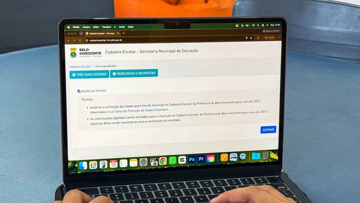 Cadastro escolar 2027 abre nesta terça em BH e vai até 5 de novembro