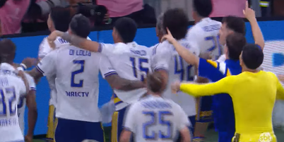 Foto: Jogadores do Boca vibram no Maracan&atilde; ( Reprodu&ccedil;&atilde;o/SBT) / G&aacute;vea News