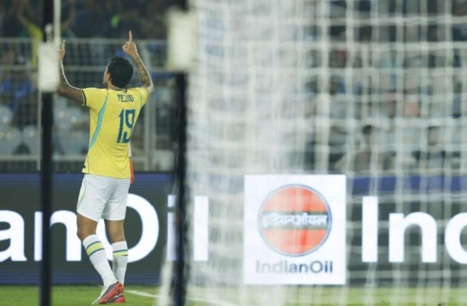 Pedro balan&ccedil;ou as redes pela Sele&ccedil;&atilde;o Brasileira diante da &Iacute;ndia &ndash;