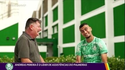 Andreas Pereira é o líder de assistências do Palmeiras