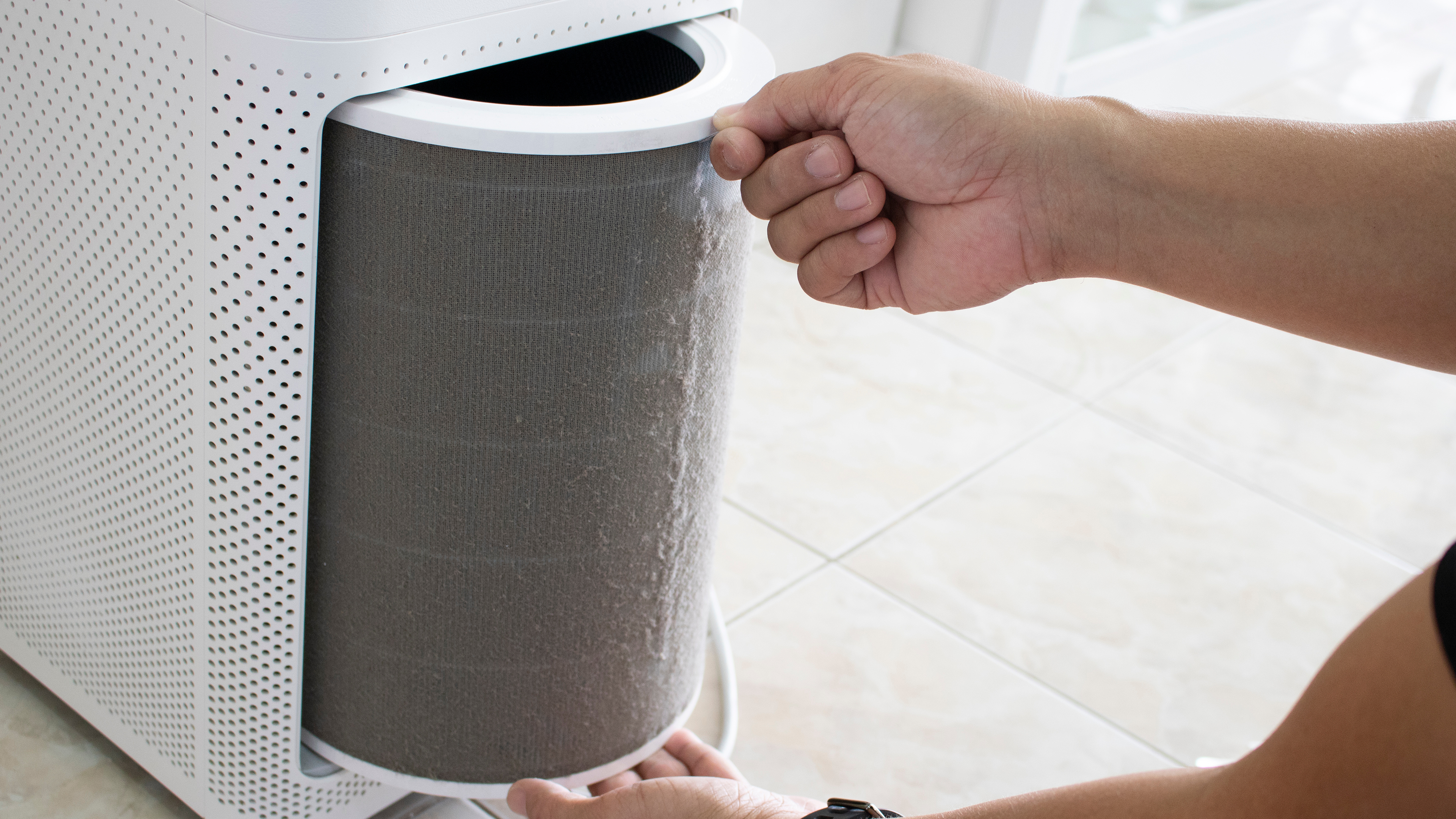 changing dirty filter from an air purifier