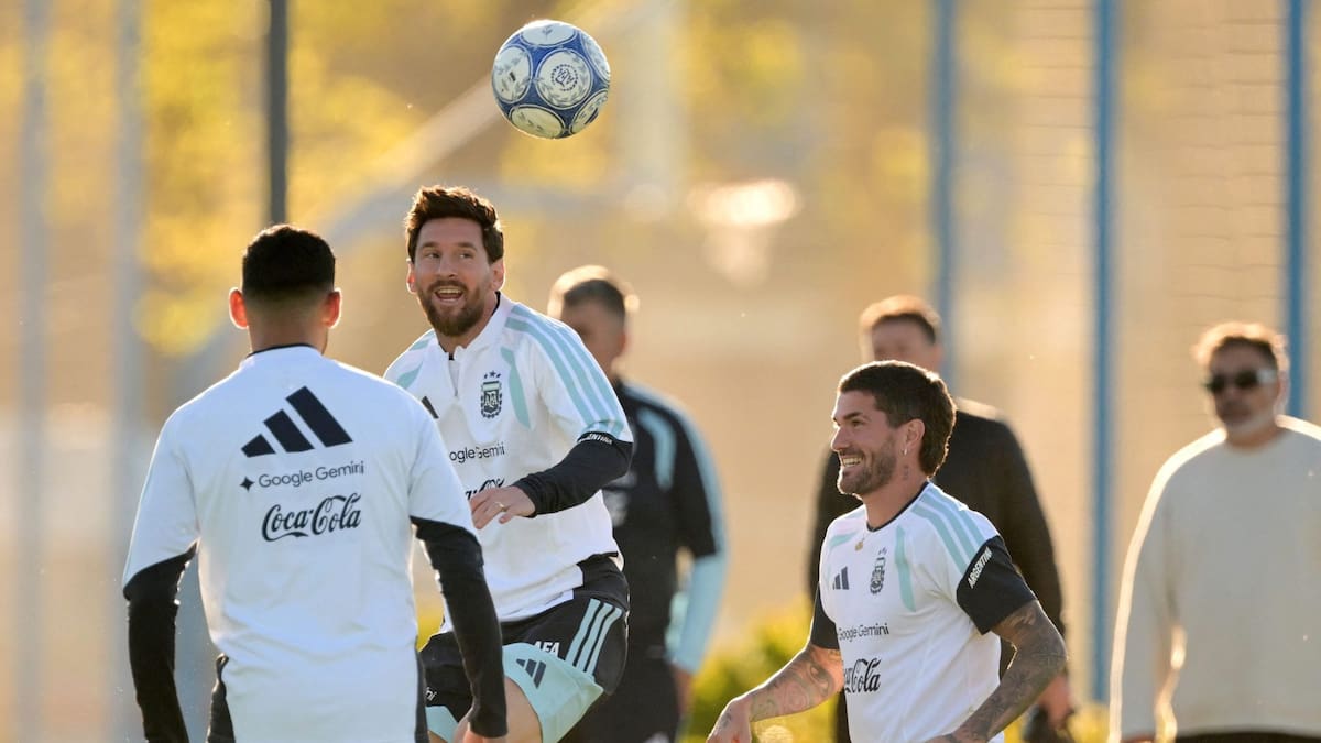 Messi tuvo su último entrenamiento con la selección argentina