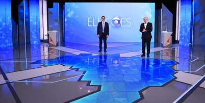 Fl&aacute;vio Bolsonaro e Lula no debate da Globo Foto: Buda Mendes / Getty Images