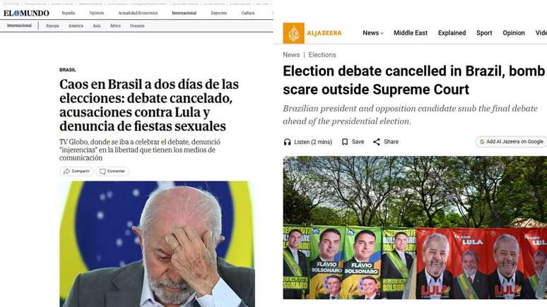 ‘Caos’, ‘táticas sujas’ e ‘interferência indevida’: imprensa internacional repercute cancelamento de debate da Globo